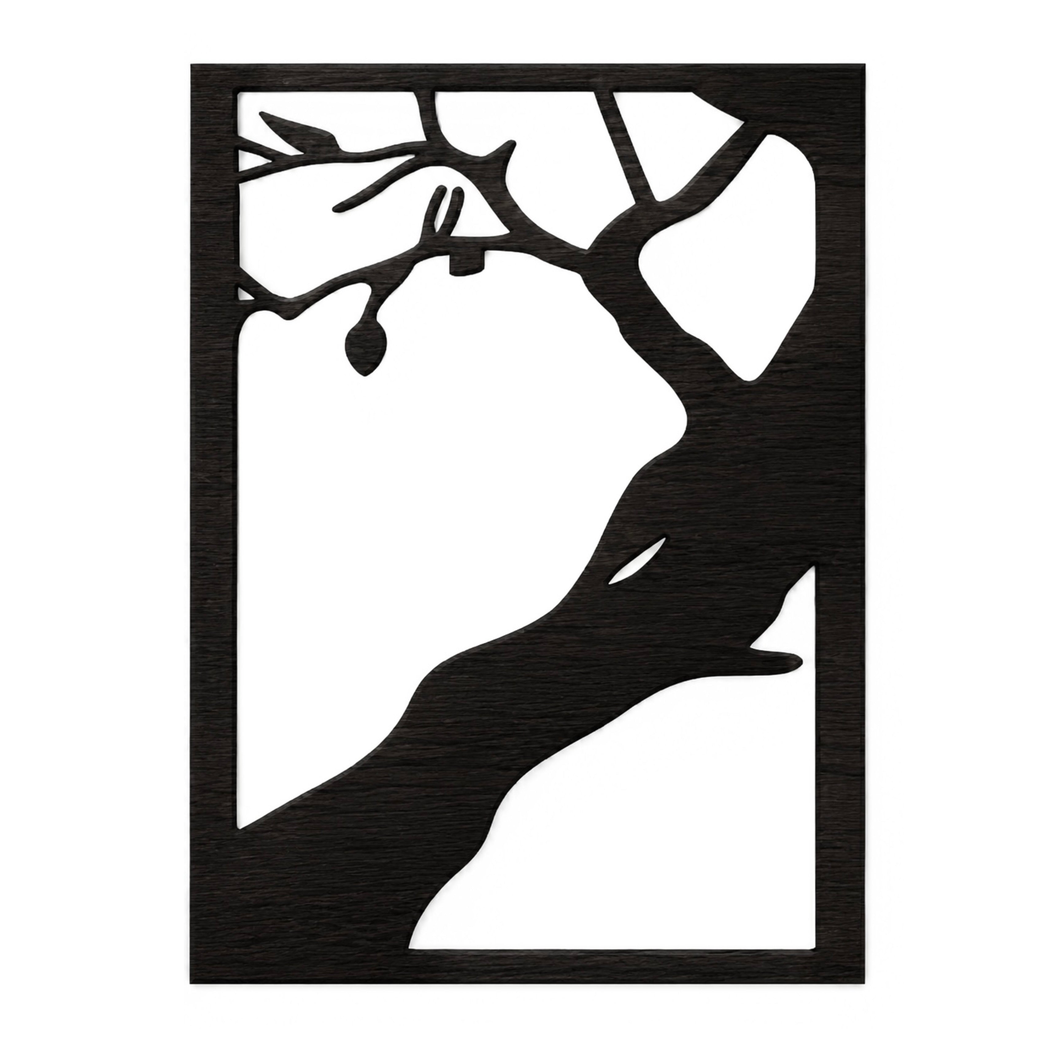 Set 8 Quadri in Legno Intagliato - Albero Minimalista