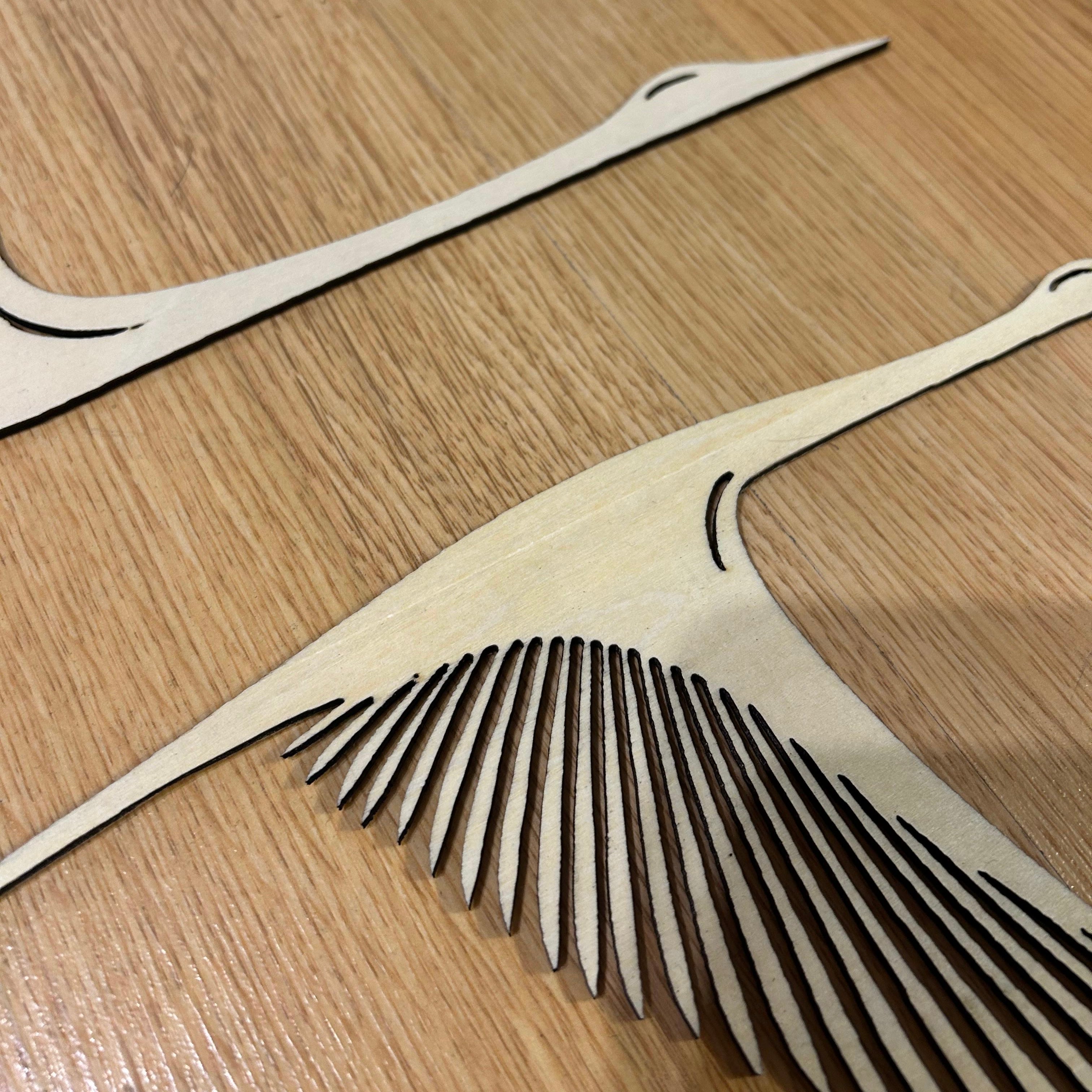 3 Gru giapponesi in legno - Stile orientale
