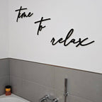 Scritta da parete ''Time To Relax'' in legno