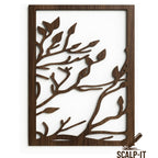Set 8 Quadri in Legno Intagliato - Albero Minimalista