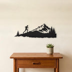 Decorazione da Parete ''Trail Running'' - in Legno Intagliato