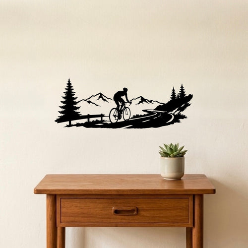 Decorazione da Parete "Cycling Passion" – Legno Intagliato