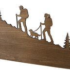 Skyline Montagna in Legno - Escursionisti e Cane