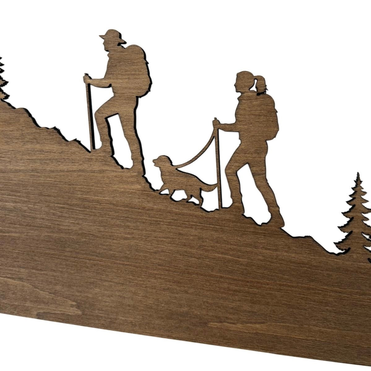 Skyline Montagna in Legno - Escursionisti e Cane