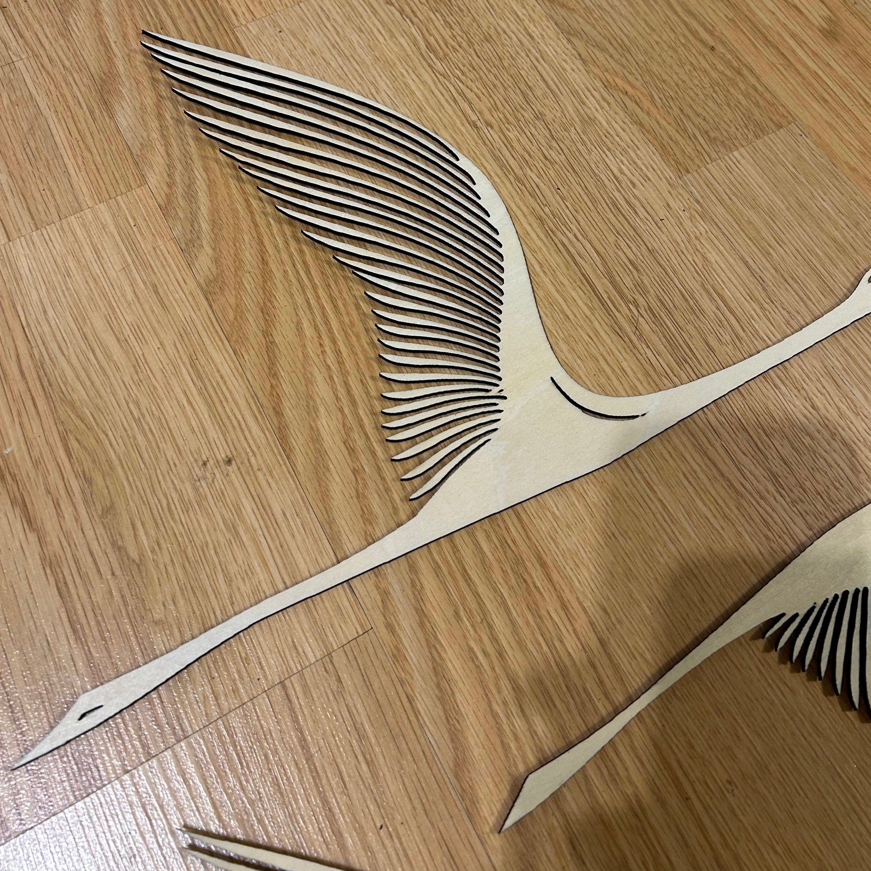 3 Gru giapponesi in legno - Stile orientale