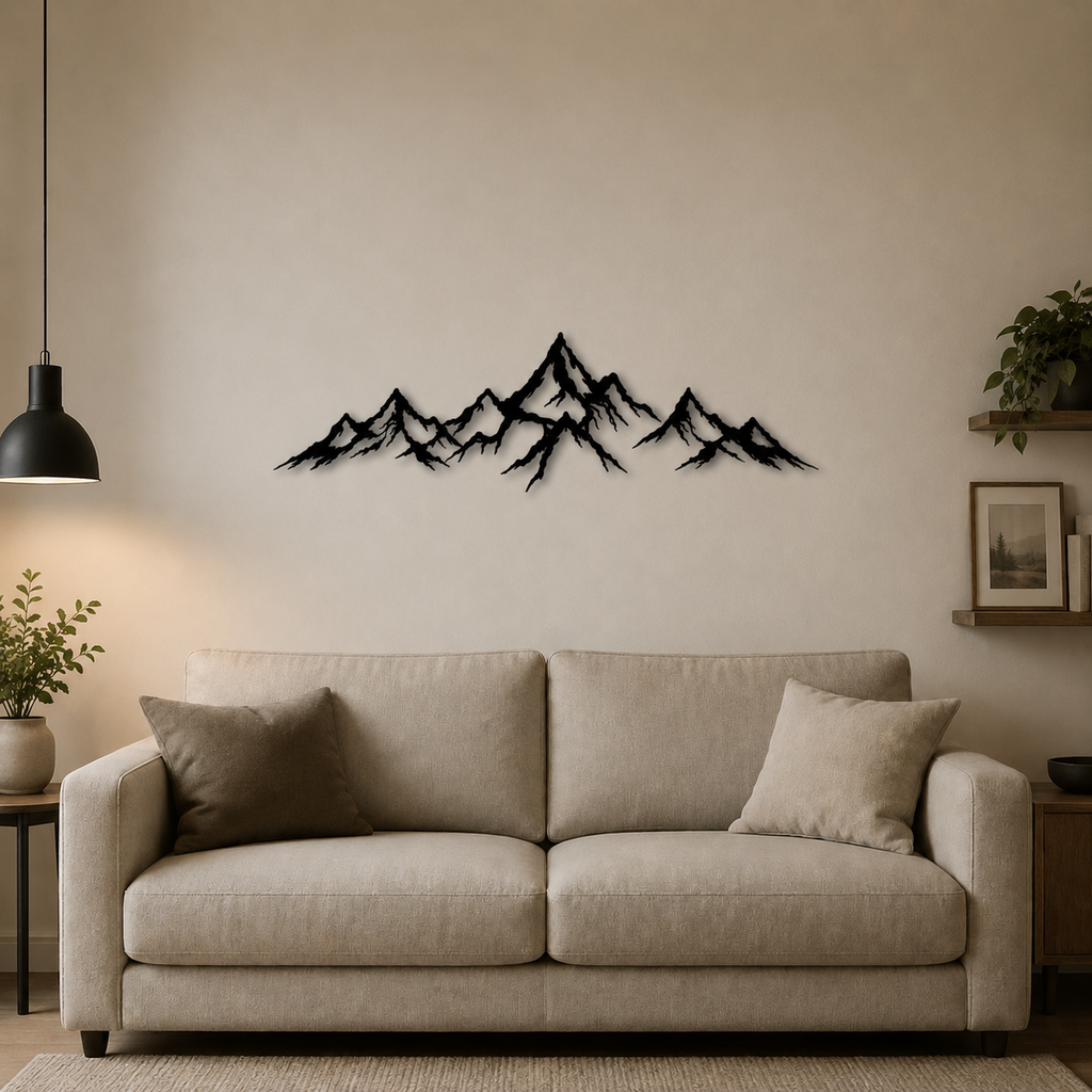 Decorazione da Parete “Catena Montana” in Legno di Tiglio – Set 3 Pannelli