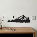 Decorazione da Parete ''Trail Running'' - in Legno Intagliato