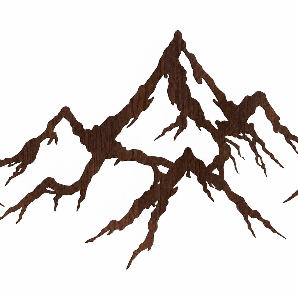 Decorazione da Parete “Catena Montana” in Legno di Tiglio – Set 3 Pannelli