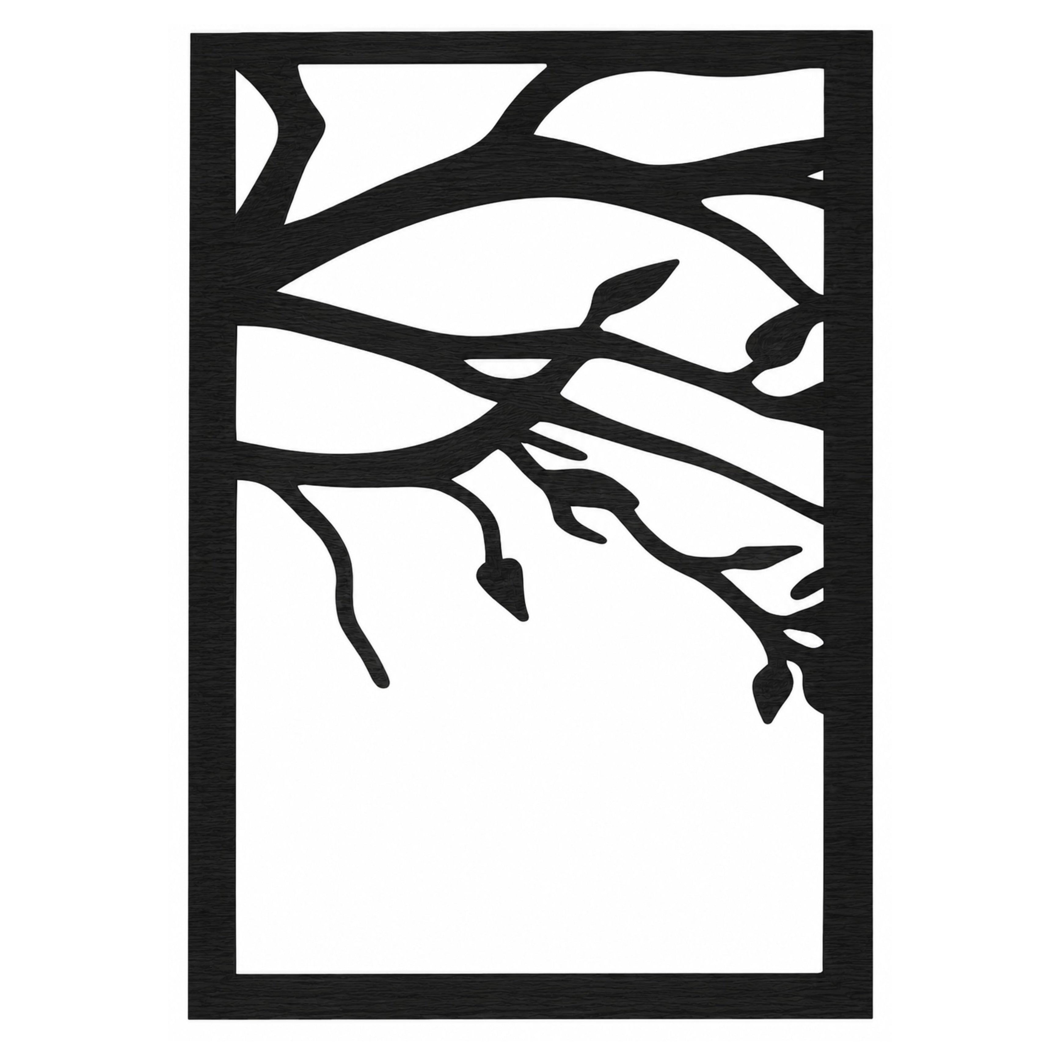 Set 8 Quadri in Legno Intagliato - Albero Minimalista
