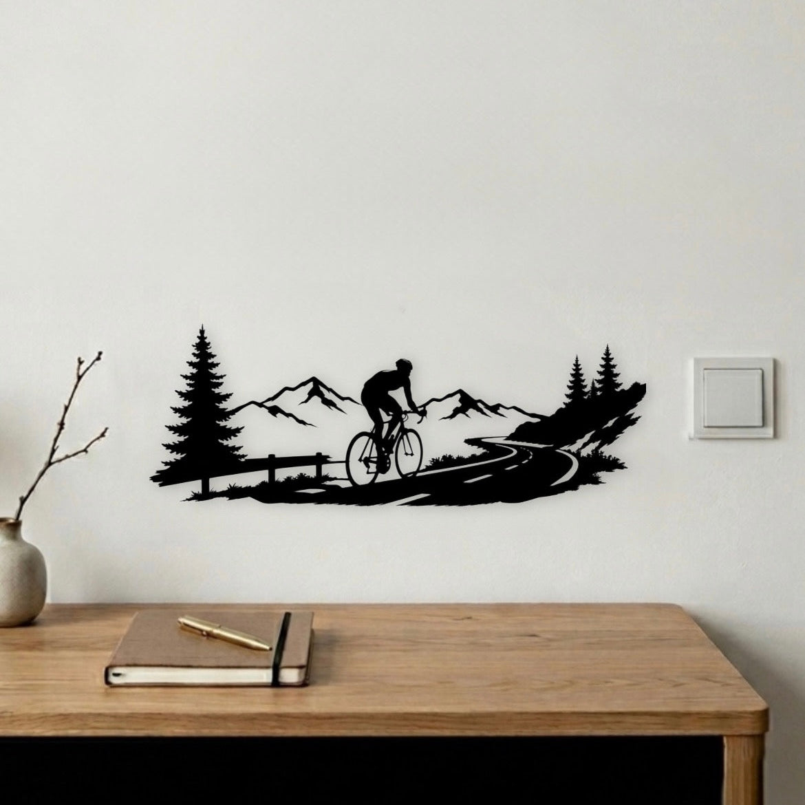 Decorazione da Parete "Cycling Passion" – Legno Intagliato