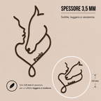 Silhouette Intagliata su Legno - Cavallo Line Art