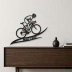 The Cyclist Personalized – Decorazione murale in legno