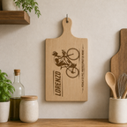 Tagliere in Legno di Faggio Personalizzato – Tema Ciclismo