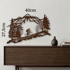 Ciclista tra le Montagne - Decorazione da Parete in Legno