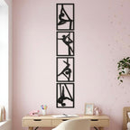Set Quadri "Sinfonia Aerea" – Silhouette in Legno di Faggio per Danza e Acrobatica