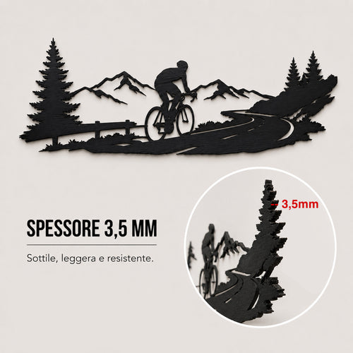 Decorazione da Parete "Cycling Passion" – Legno Intagliato