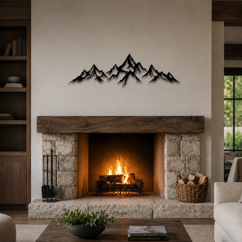 Decorazione da Parete “Catena Montana” in Legno di Tiglio – Set 3 Pannelli