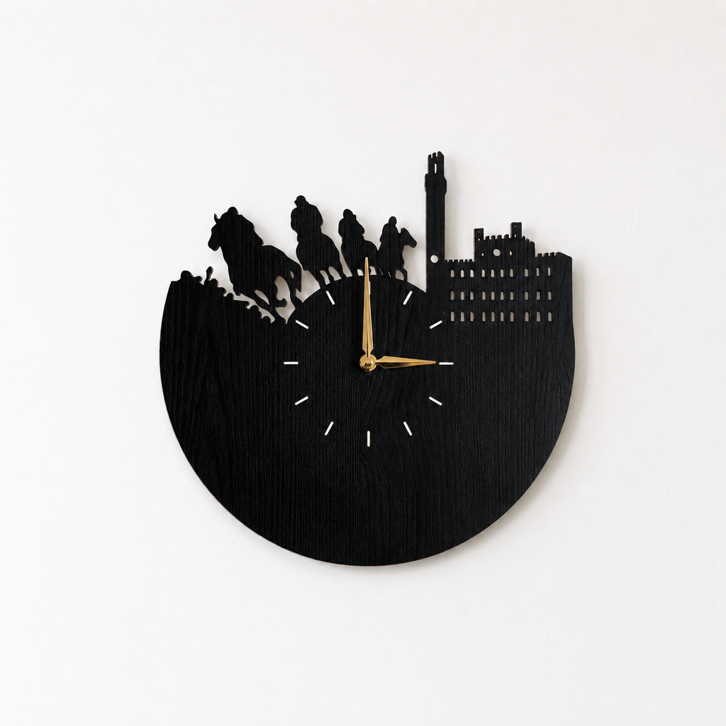 Orologio da Parete "Siena e il Palio" – in Legno