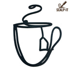 Tris ''Coffee Break'' : Set di 3 tazzine in legno stile Line Art con effetto 3d