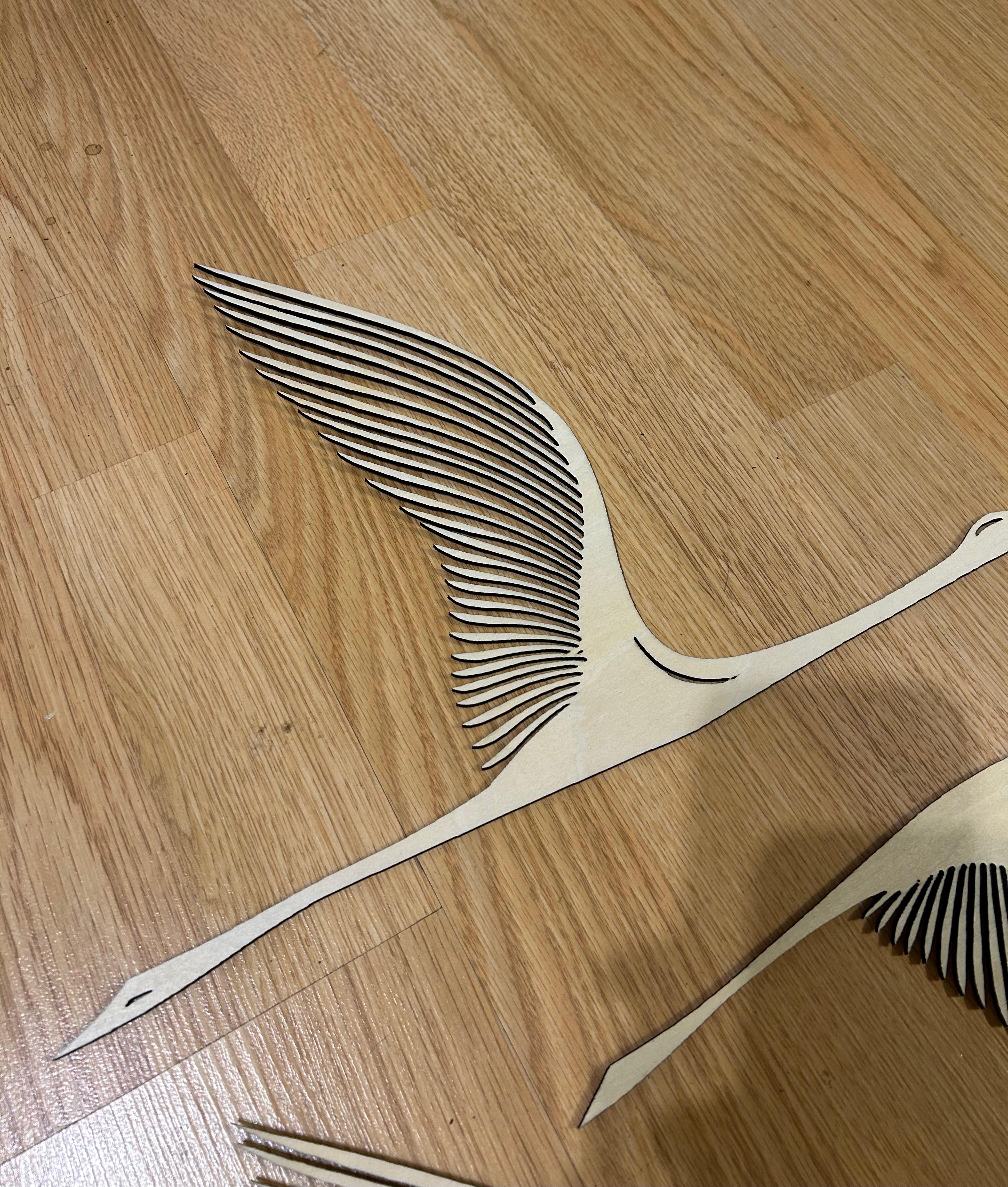 3 Gru giapponesi in legno - Stile orientale