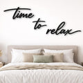 Scritta da parete ''Time To Relax'' in legno