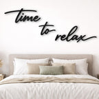 Scritta da parete ''Time To Relax'' in legno