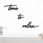 Scritta da parete ''Time To Relax'' in legno