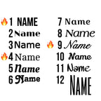 Maglia da calcio in legno personalizzabile con nome e numero