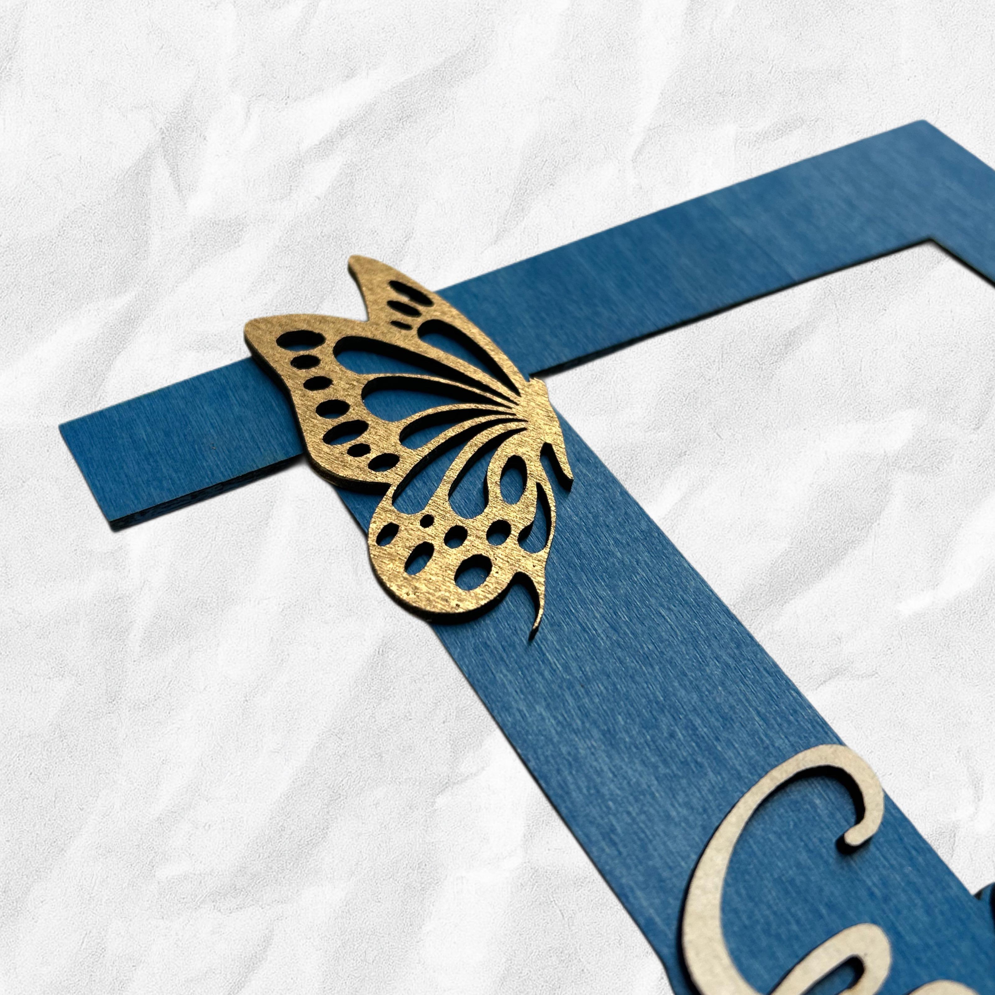 Lettera e nome personalizzata in legno - effetto 3d