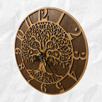Orologio da Parete "Albero della Vita" – Simbolo di Forza e Rinascita - in Legno