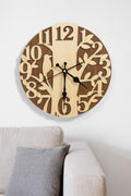 Orologio da Parete Artigianale "Albero della Vita" in Legno Bicolore – Silenzioso, 30 cm