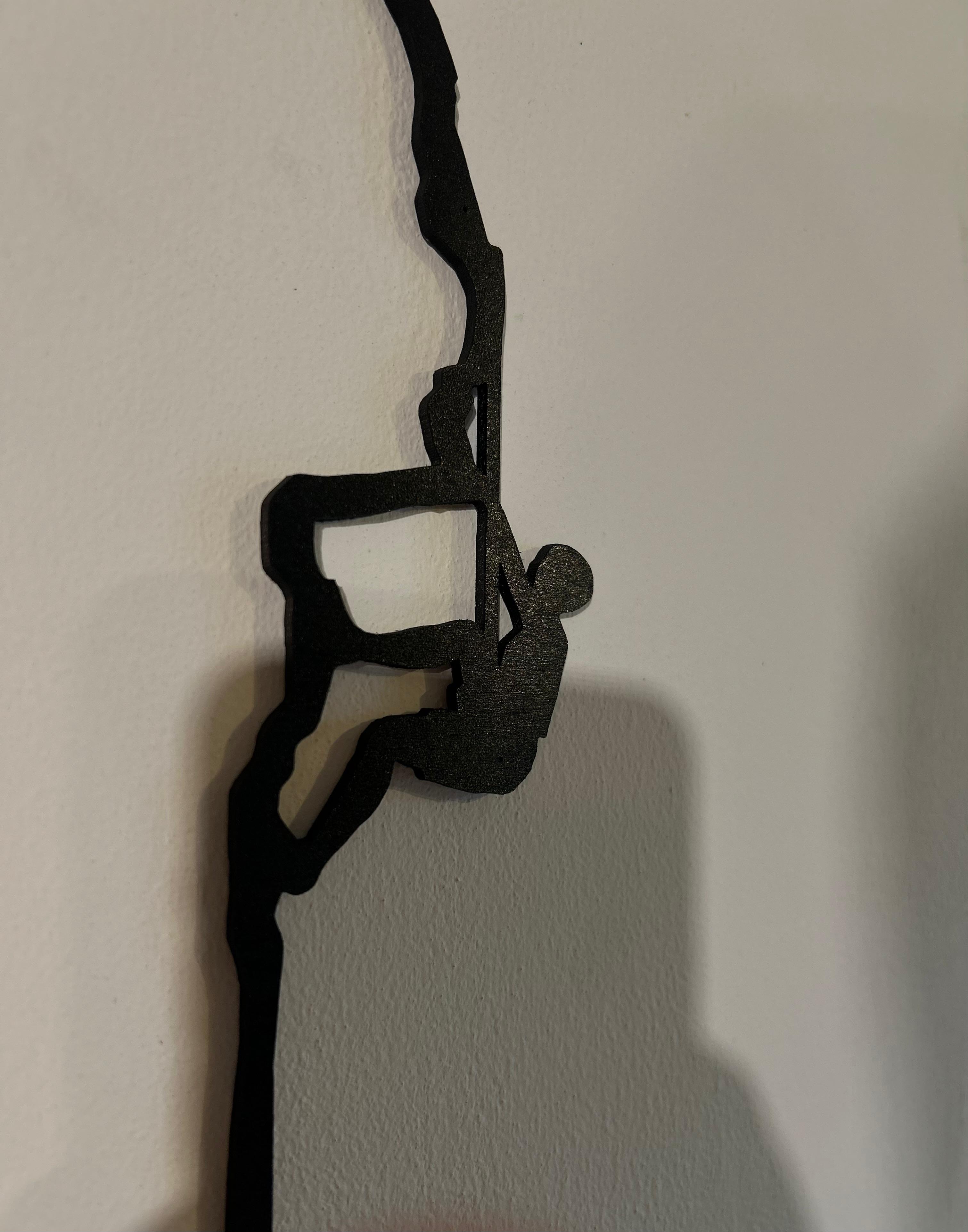 Decorazione Murale "The Climbers" in Legno – Arte Verticale Minimalista